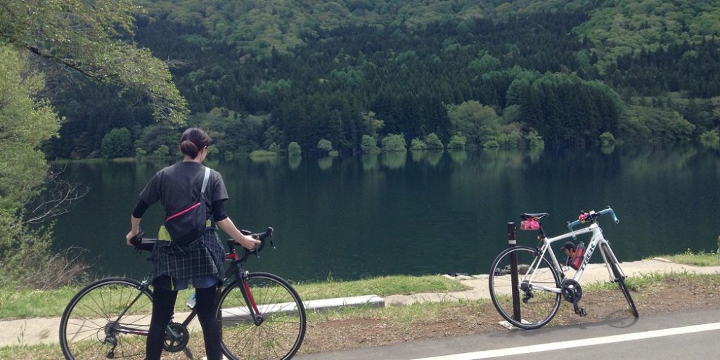 飯山戸狩北竜湖サイクリング