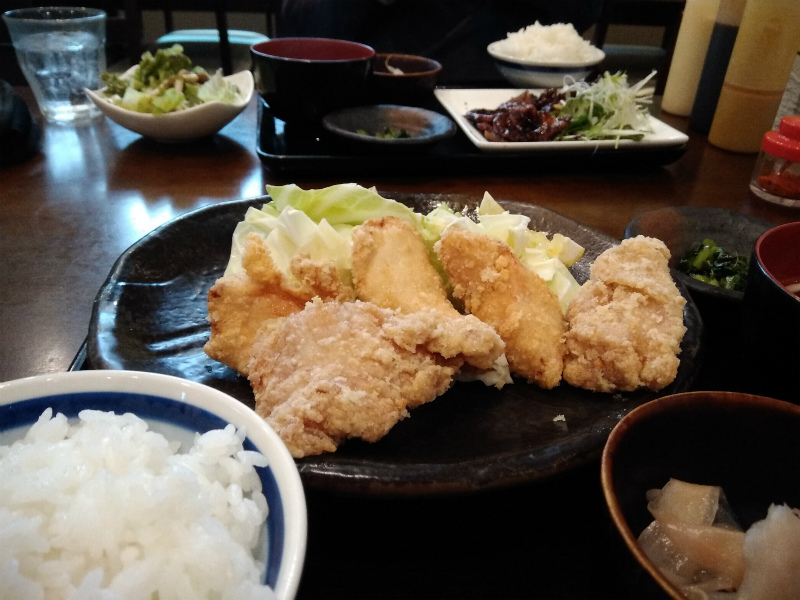 飯山愛宕亭からあげ定食