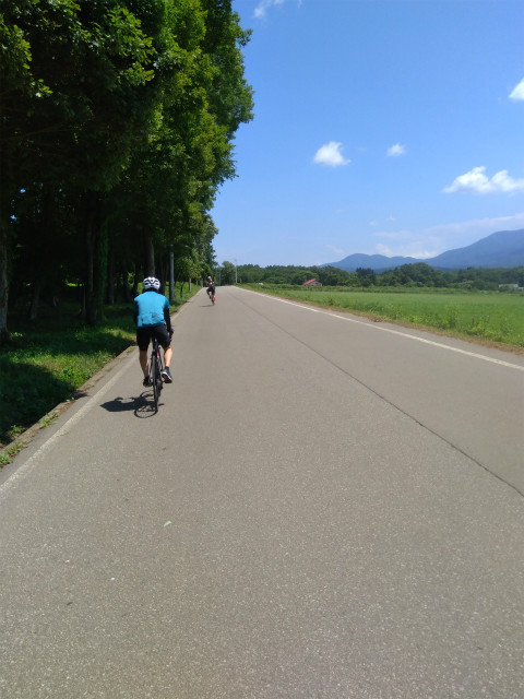 信濃町でロードバイク