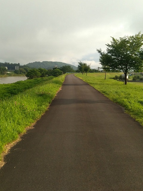 飯山千曲川堤防