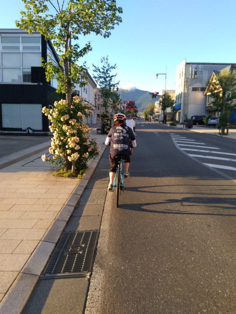 中野市をサイクリング