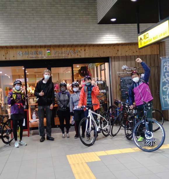 maaruなべくらサイクリングツアー飯山駅出発