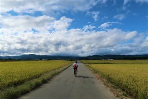 小布施延徳田んぼでサイクリング