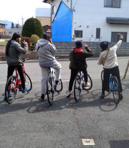 お友達とレンタサイクルで小布施観光
