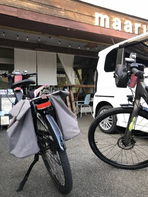 高山村七味温泉イーバイクサイクリングまある到着