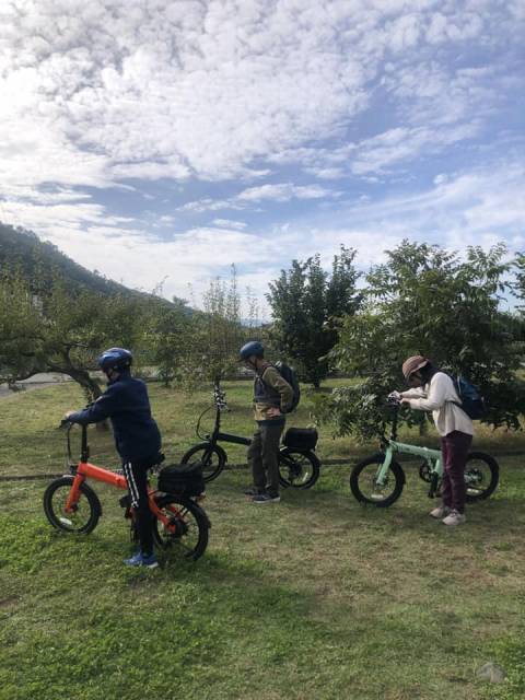 絶品ピザEバイクツアー　須坂駅に戻りましょう