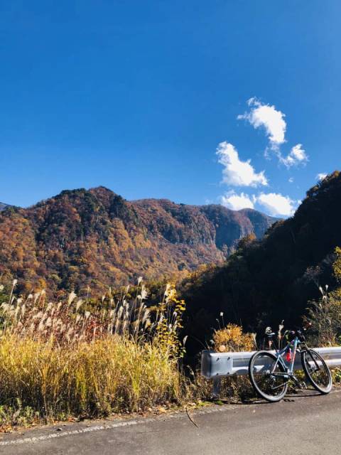 須坂米子大瀑布サイクリング　林道