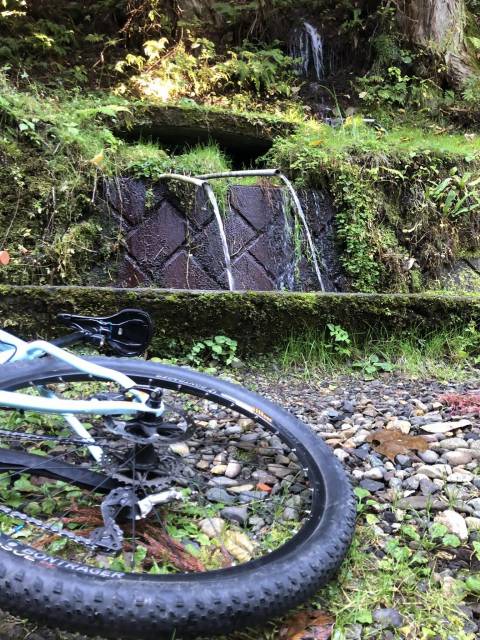 須坂米子大瀑布サイクリング　湧き水