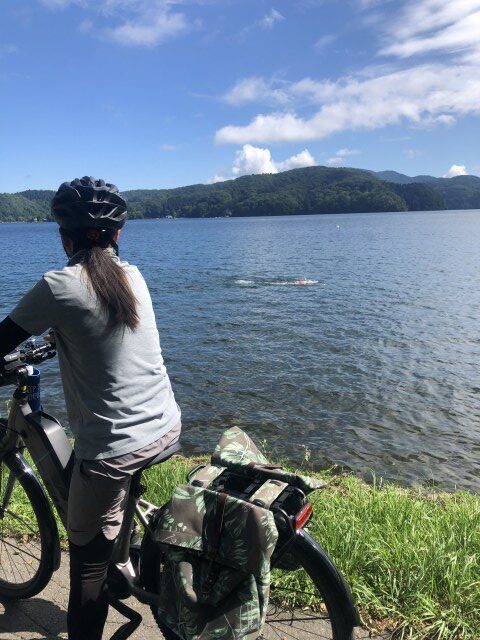 Nojiri lake cycling