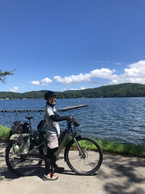 Nojiri lake cycling