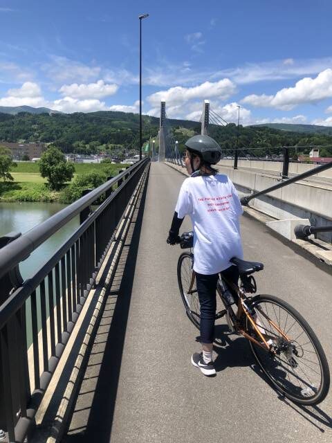 飯山輪行サイクリング　千曲川サイクリングロード