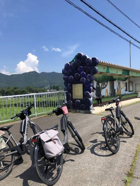 高山村朝チャリバス停