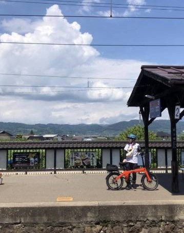 長電サイクルトレイン　須坂高山小布施巡り