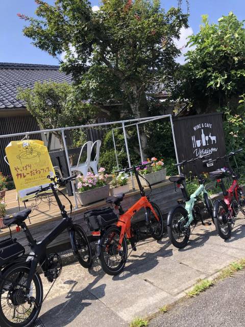 長電サイクルトレイン　須坂高山小布施巡り