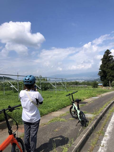 長電サイクルトレイン　須坂高山小布施巡り