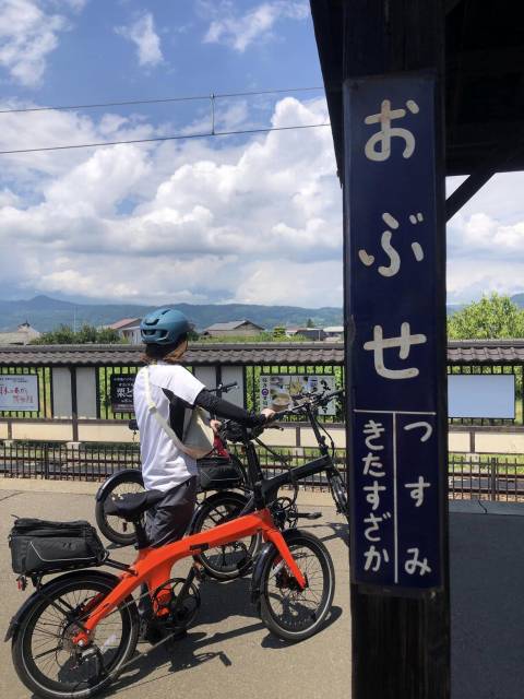 長電サイクルトレイン　須坂高山小布施巡り