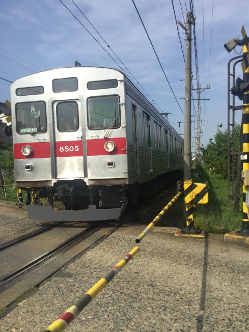 長野電鉄都住駅近く