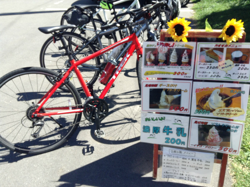 自転車と看板