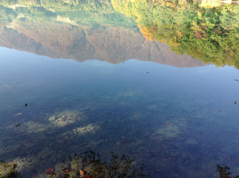 青木湖鏡面