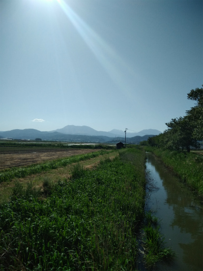 リザ橋から北信五岳