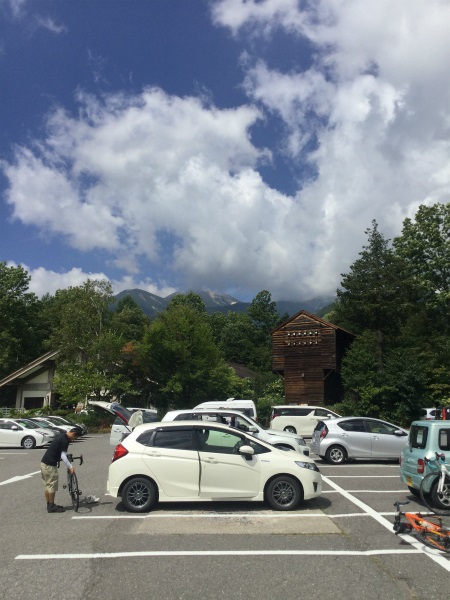 乗鞍ライド　スタート地点駐車場