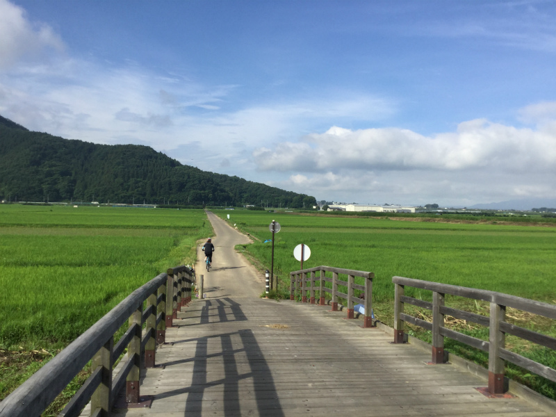 延徳たんぼサイクリング木製橋