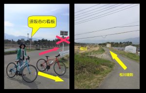小布施千曲川サイクリングロードへの道順