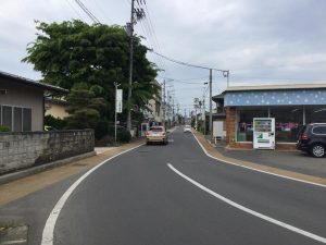 須坂へサイクリング　高橋信号渡る