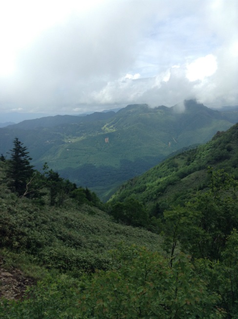 万座から山田牧場を望む